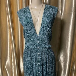 Free People Button-Down Maxi Dress